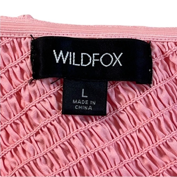 Wildfox Ruffle One Shoulder Davenay Top, Color Candy Pink, Size Large - Picture 8 of 11